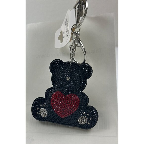 Sparkly Bear Keychain With Heart & Rhinestones - Picture 5 of 7